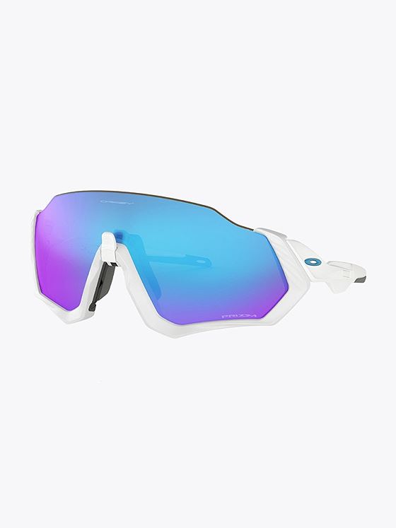 Oakley Flight Jacket Matte White / Brilleglassfarge: Prizm Sapphire / Lysgjennomslipp: 12%