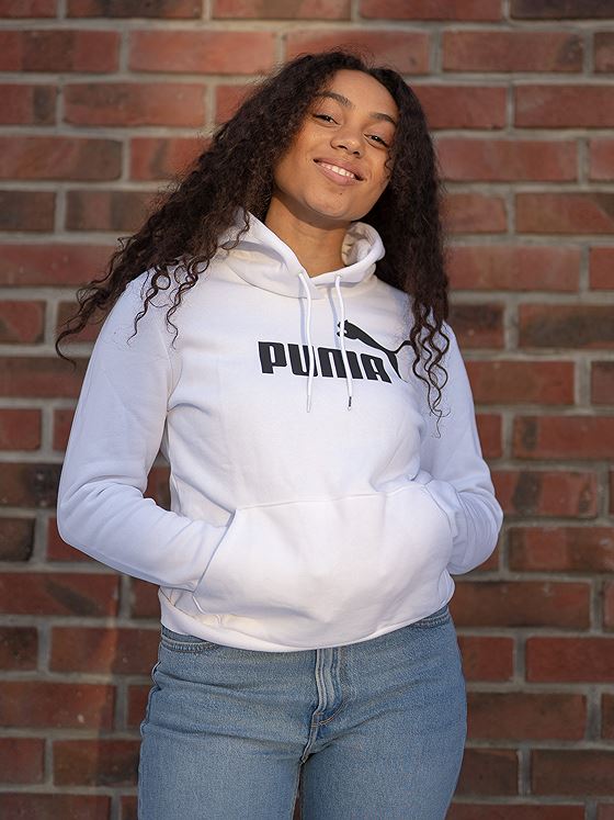 Puma Essentials Logo Hoodie Fleece Puma White