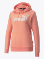 Puma Essentials Logo Hoodie Fleece Peach Pink
