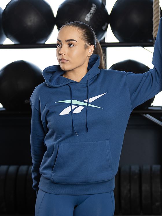 Reebok Training Essential Vector Hoodie Blå