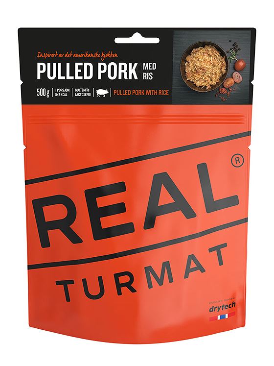 Real Turmat Pulled Pork m/Ris Smak: Pulled Pork med ris