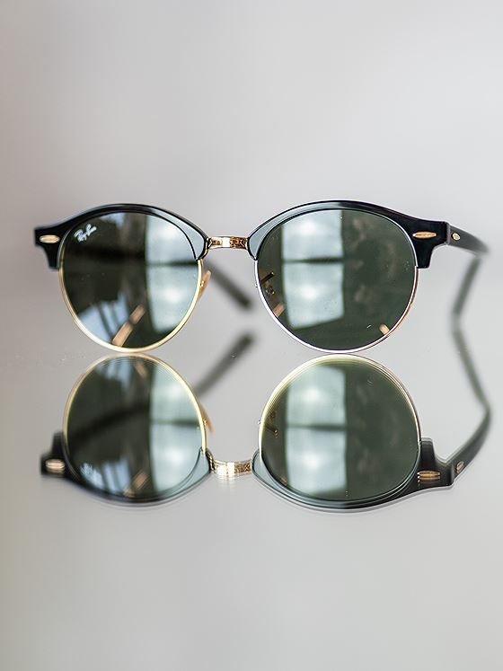 Ray-Ban Clubround Rammefarge: Black / Linsefarge: Green Non-Polarized