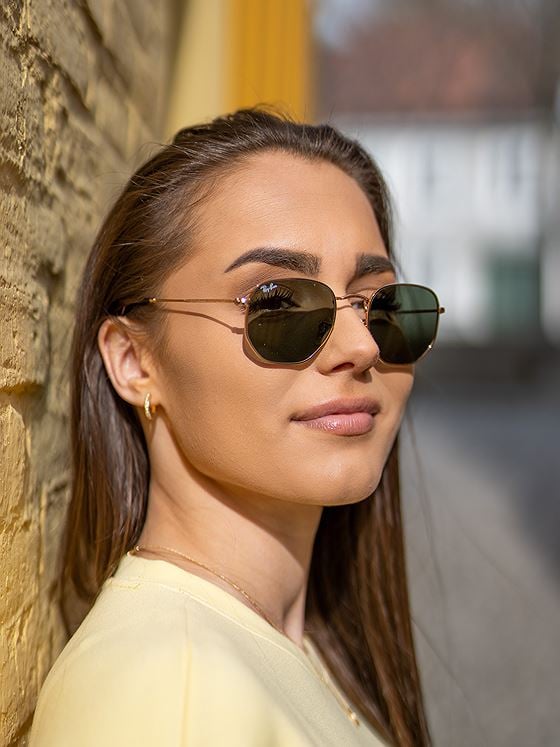 Ray-Ban Hexgonal Rammefarge: Arista / Linsefarge: Green