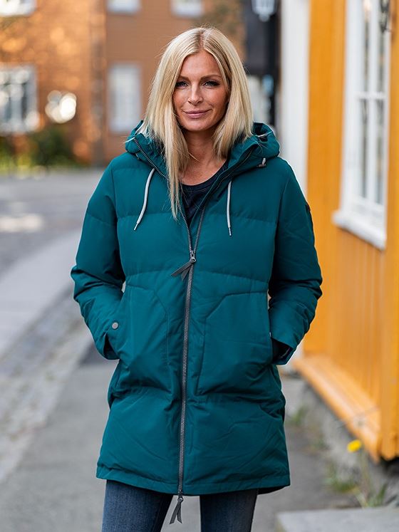 Twentyfour Mellow Vattert Parkas Mørk grønn