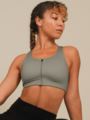 Stay in Place Front Zip Sports Bra Martini Olive