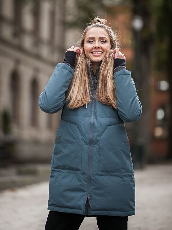 Twentyfour Mellow Vattert Parkas Blågrå