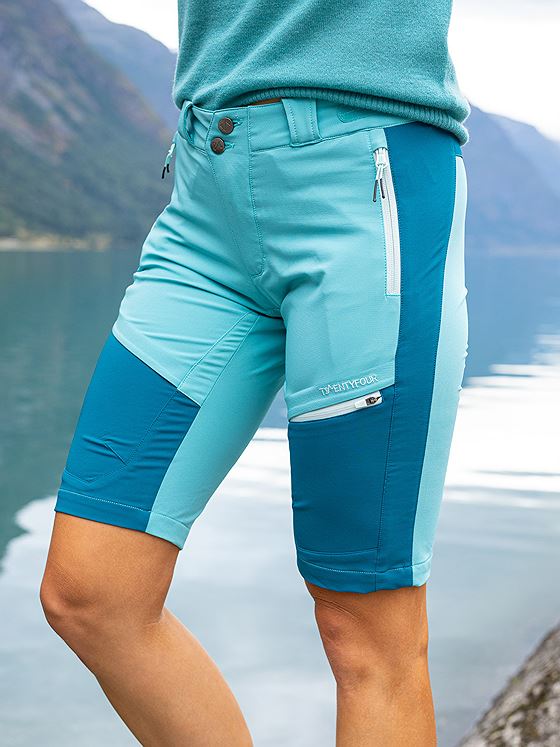 Twentyfour Flåm Light Softshell Lang Shorts Porselen