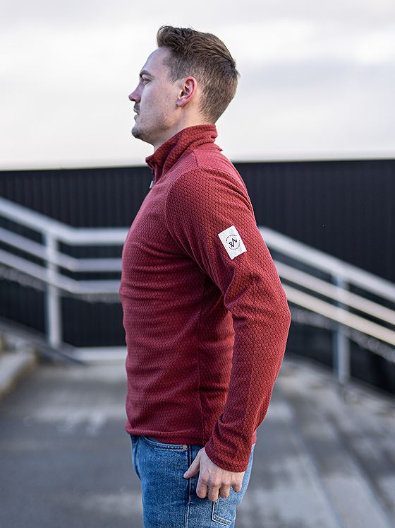 Twentyfour Finse Half Zip Fleece H Vinrød