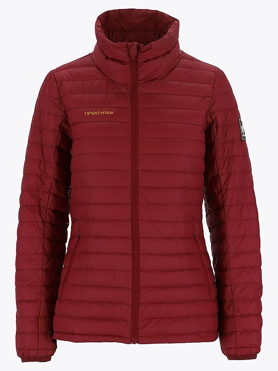 Twentyfour Loen Dunjakke Mørk rød