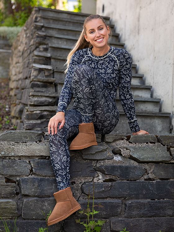 Twentyfour Twentyfour GI Baselayer sett helprint Blekkblå