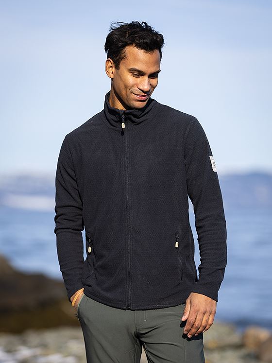 Twentyfour Finse Long Zip Fleece H Skyggesort