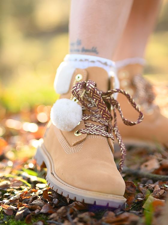 Timberland 6 inch Premuim w/sheraling Collar Wheat Gul