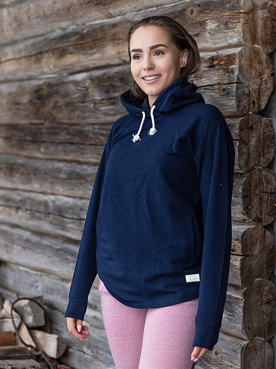 Tufte Lunde Hoodie Sweater W Dark Blue
