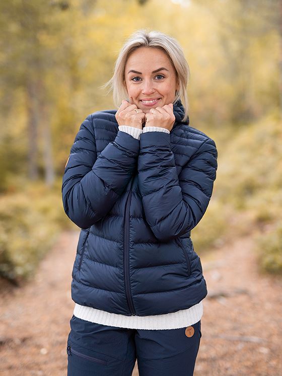 Tufte Light Down Jacket Hooded Dark blue