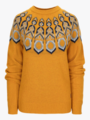 Tufte W Robin Pattern Sweater Yellow