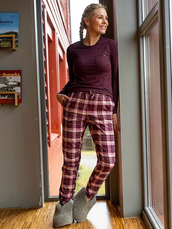 Tufte Nattsmelle PJ Set Women`s Burgundy