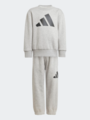 adidas Big Logo Fleece Jog Sett Kids Grey / Black