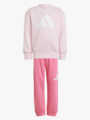 adidas Big Logo Fleece Jog Sett Kids CLPINK/WHITE