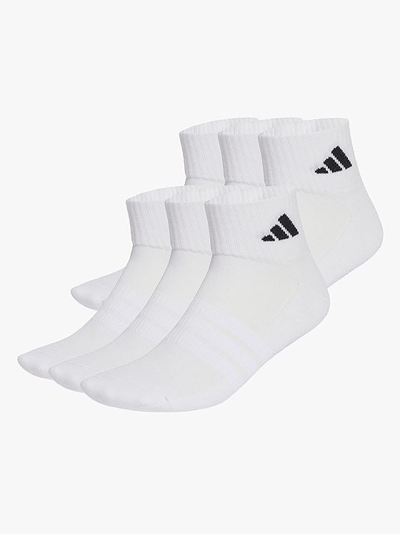 adidas Essentials Ankle 6 Pack White / Black