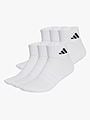 adidas Essentials Ankle 6 Pack White / Black