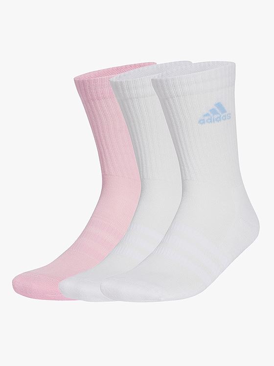 adidas Crew Sock 3PK White / True Pink