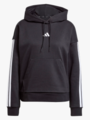 adidas 3-Stripes Fleece Hoodie Black / White