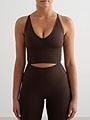 Aim'n Shape Seamless Cross Back Bralette Chocolate