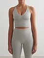 Aim'n Shape Seamless Cross Back Bralette Grey Melange