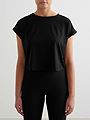 Aim'n Soft Basic Roll Sleeve Top Black