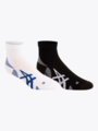 Asics 2PPK Cushion Run Quarter Sock Performance Black/Brilliant White