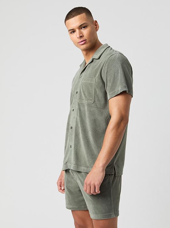 Björn Borg Borg Toweling Shirt Agave Green
