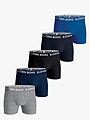 Björn Borg 5P Cotton Stretch Boxer Black, Melange, Blue, Navy Blue