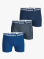 Björn Borg 3P Cotton Stretch Boxer Blue, Print, Navy Blue