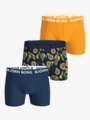 Björn Borg 3P Cotton Stretch Boxer Print, Navy Blue, Orange