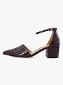 Bianco Devived Pump Faux Leather Burgundy Croco Patent