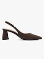 Bianco Maralyn Slingback Faux Suede Dark Brown