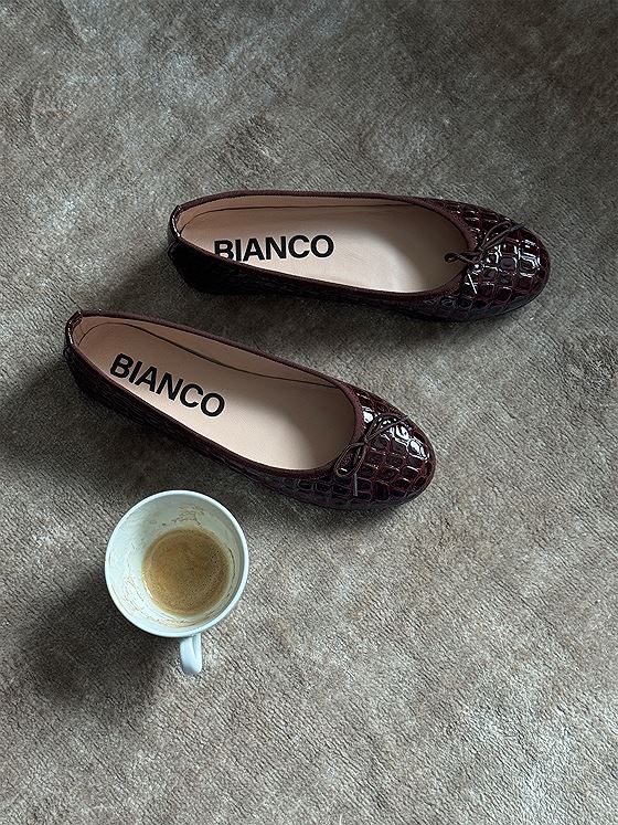 Bianco Madison Ballerina Croco Patent Burgundy Croco Patent