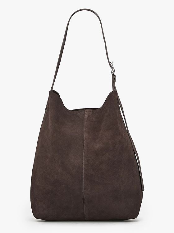 Becksöndergaard Suede Mae Buckle Bag Chocolate Torte
