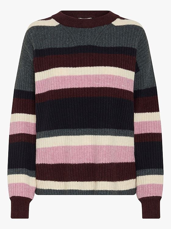 B.YOUNG Onema O-Neck Knit Port Royale Melange Stripe