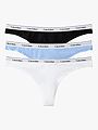 Calvin Klein 3 Pack Thong Black/ White/ Frozen Fjiord