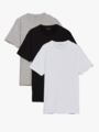 Calvin Klein Short Sleeve Crew Neck 3 pack Black / White / Grey Heather