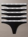 Calvin Klein 5 Pack Thong Black