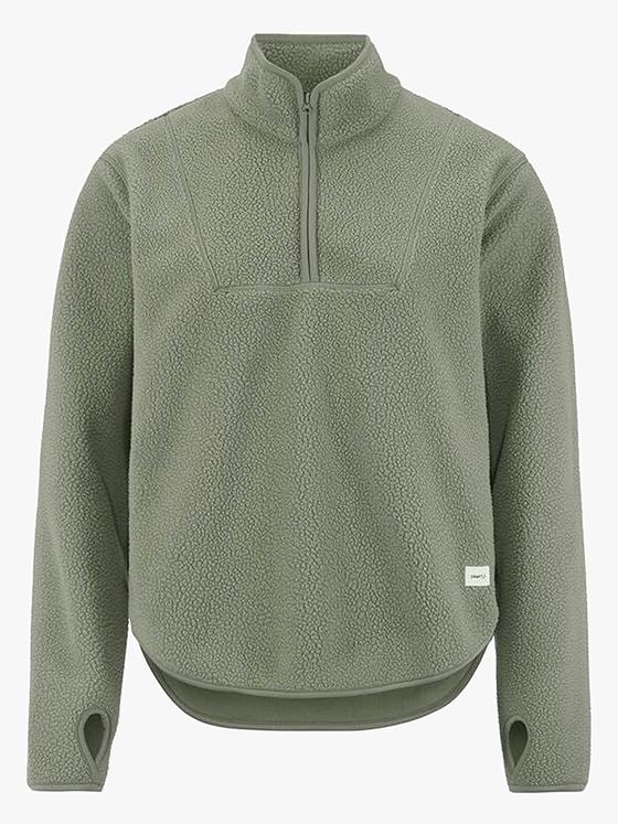 Craft Join Pile Fleece Half Zip Leaf