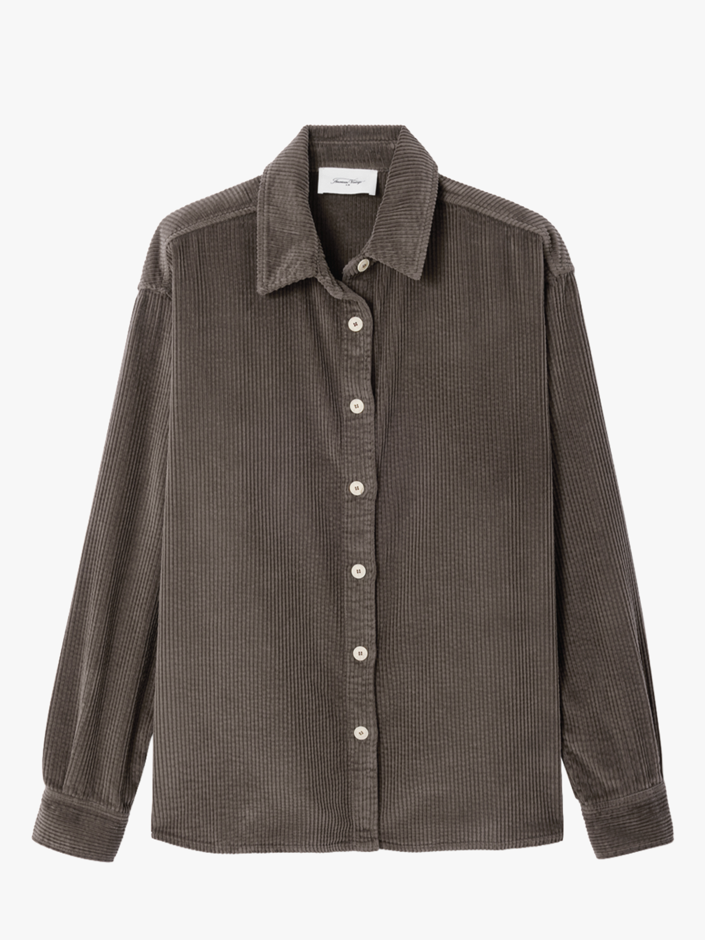 American Vintage Padow Long Sleeve Shirt Brun