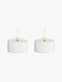 Deluxe Homeart Real Flame Tealight 2 pieces White White