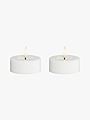 Deluxe Homeart Real Flame Jumbo Tealight 2 pieces White White