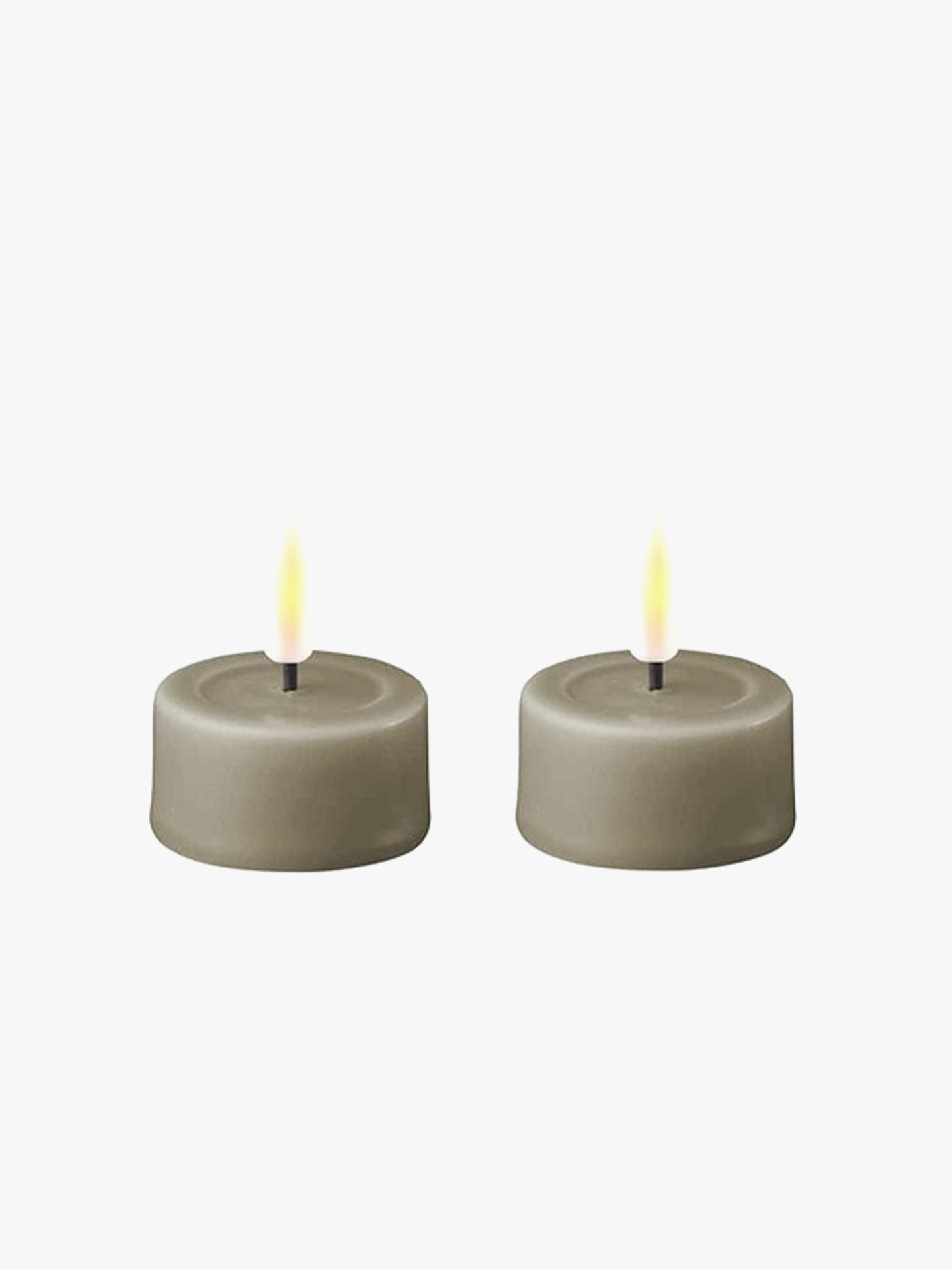 Deluxe Homeart Real Flame Tealight 2 pieces Sand Sand