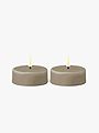 Deluxe Homeart Real Flame Jumbo Tealight 2 pieces Sand Sand
