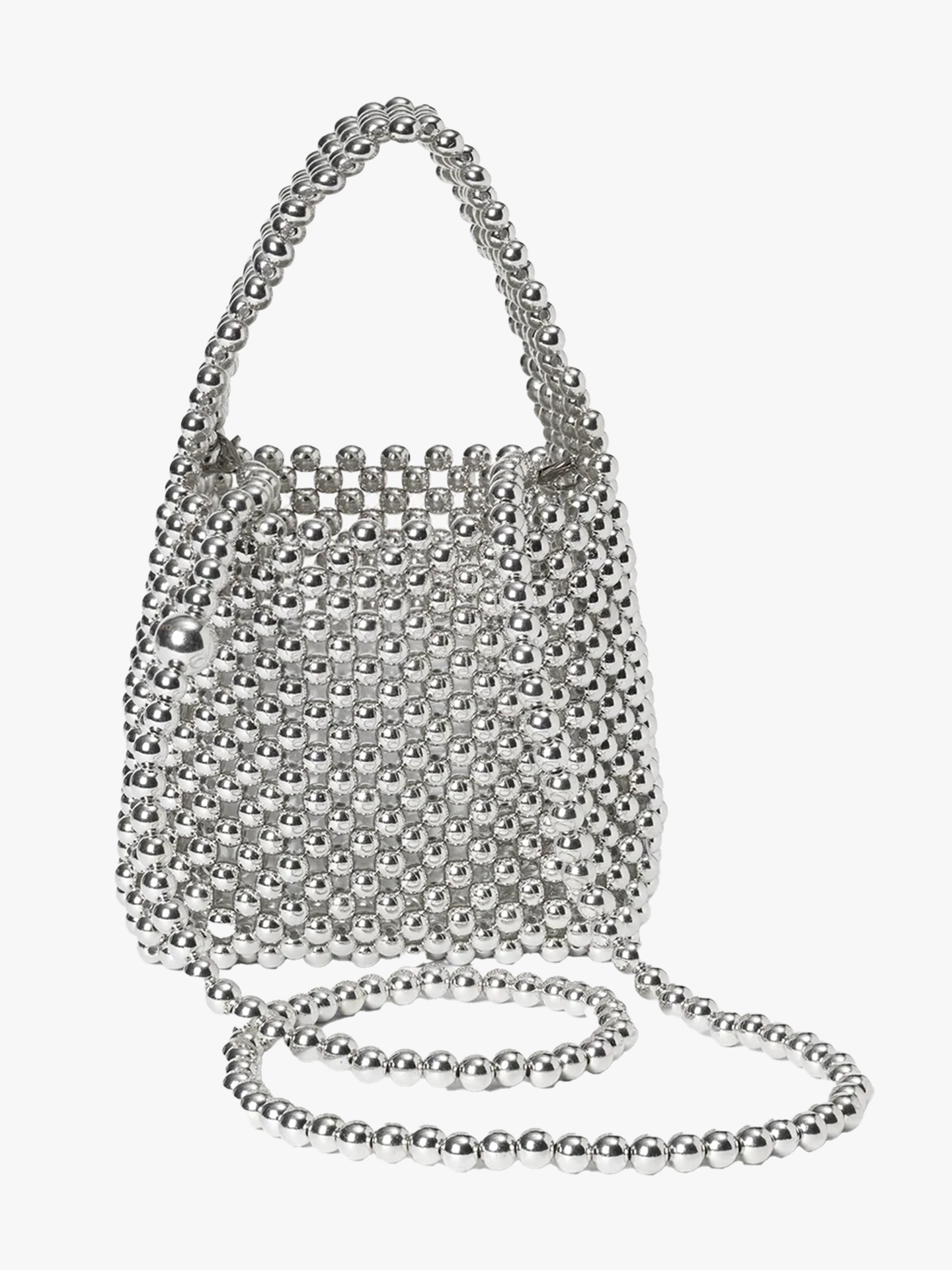 DAY ET Day Beaded Chrome Handbag Silver