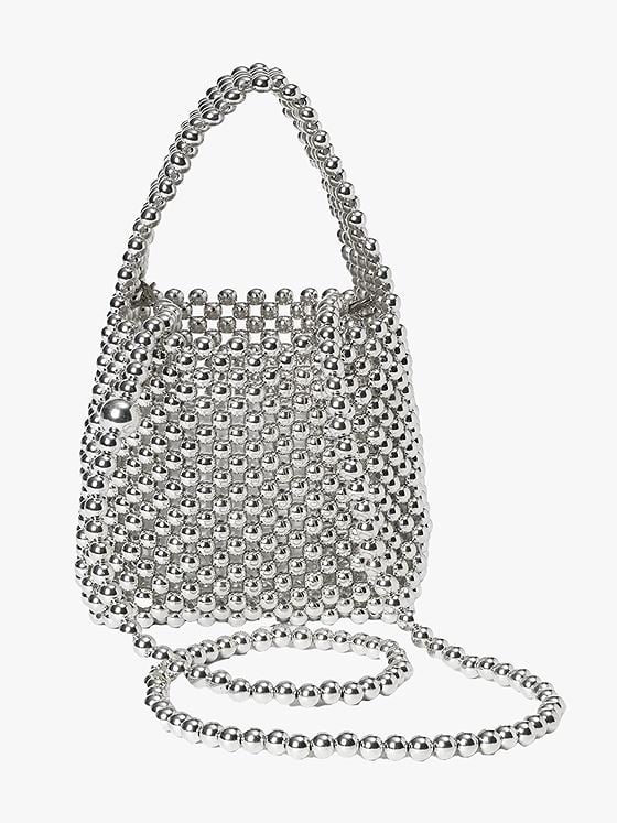 DAY ET Day Beaded Chrome Handbag Silver